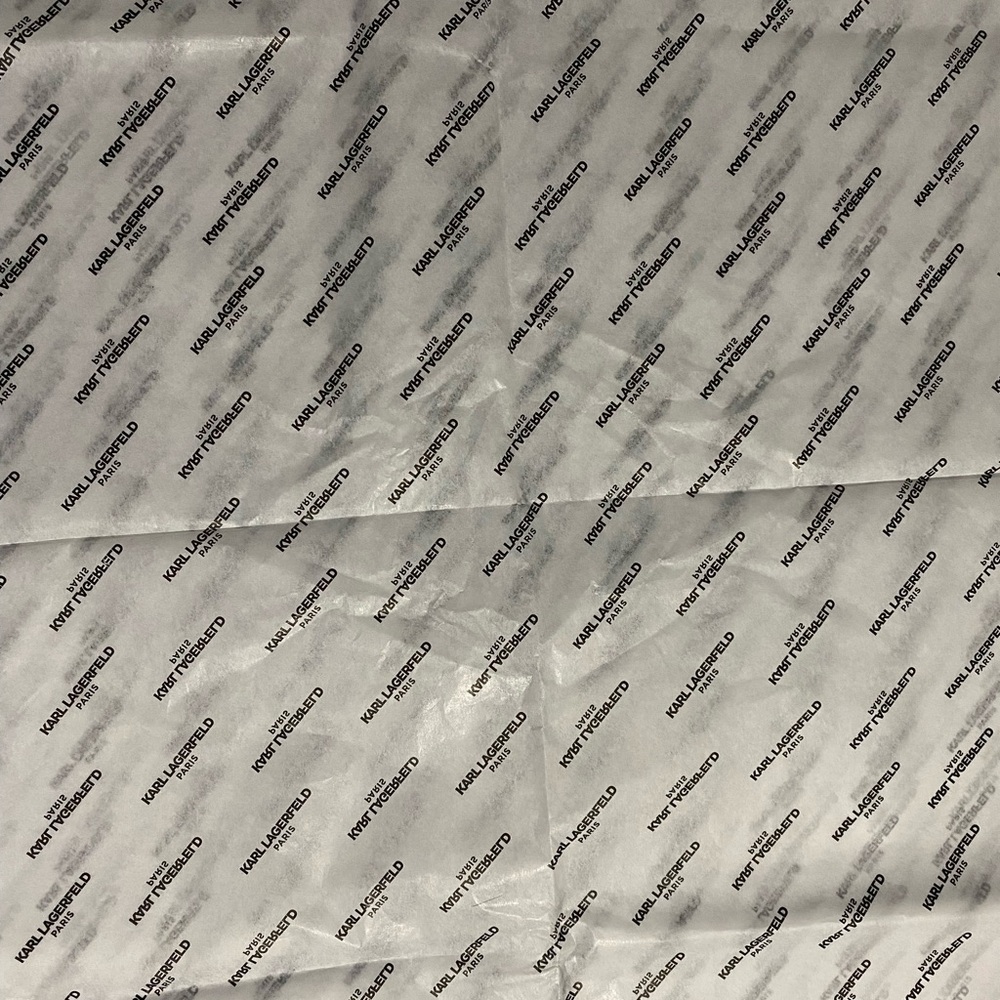 Karl Lagerfeld Branded Tissue Paper in Black and White (pack of 5 sheets)